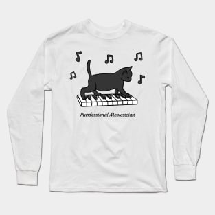 Purrfessional Meowsician Long Sleeve T-Shirt